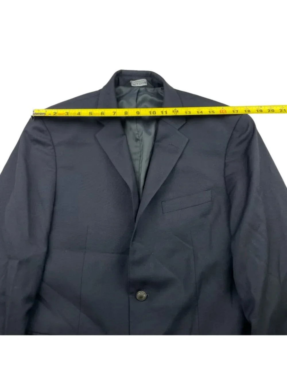 Jos A Bank Men’s 100% Wool Silver Metal Buttons 2-Button Blazer Navy • 40R